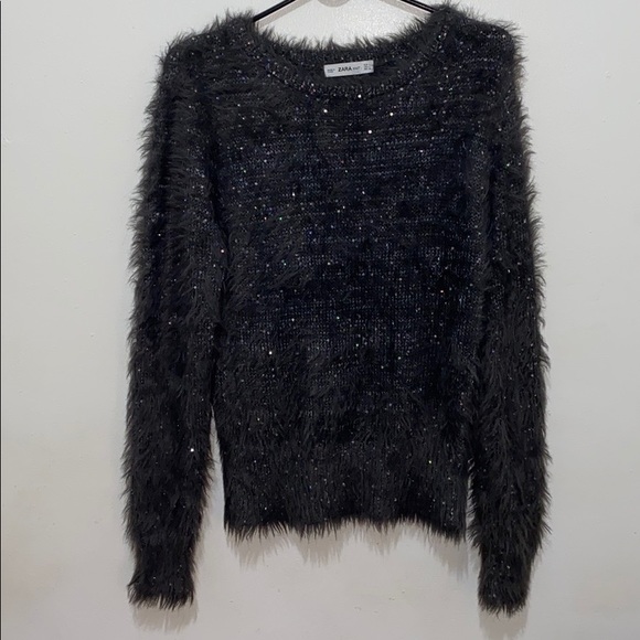 Zara Sweaters - ZARA Fuzzy Sparkle Sweater